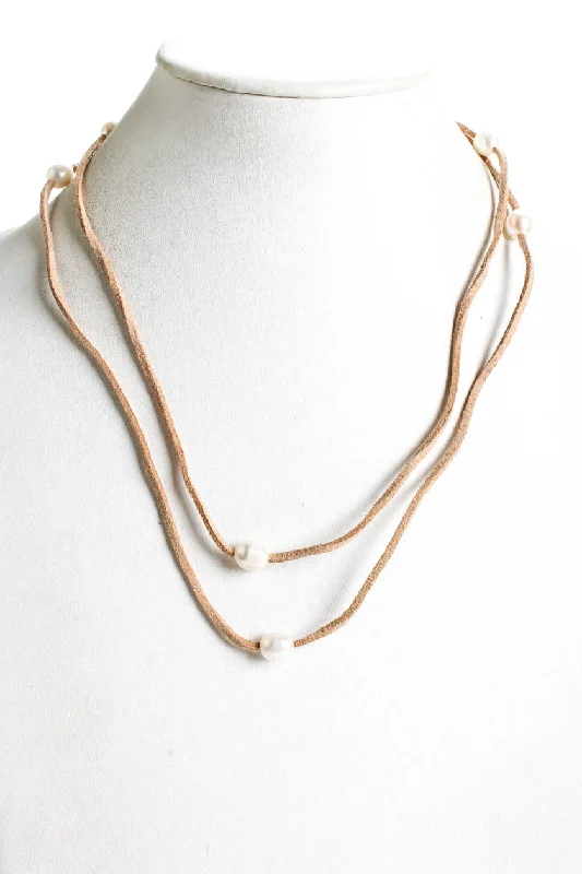 Grab Your Favorite Jewelry At The Lowest Prices Elegant Style Rarities Womens Brown Suede Cord Baroque Pearl Station Necklace 50" Grab Your Favorite Jewelry At The Lowest Prices Elegant Style Rarities Womens Brown Suede Cord Baroque Pearl Station Necklace 50"
