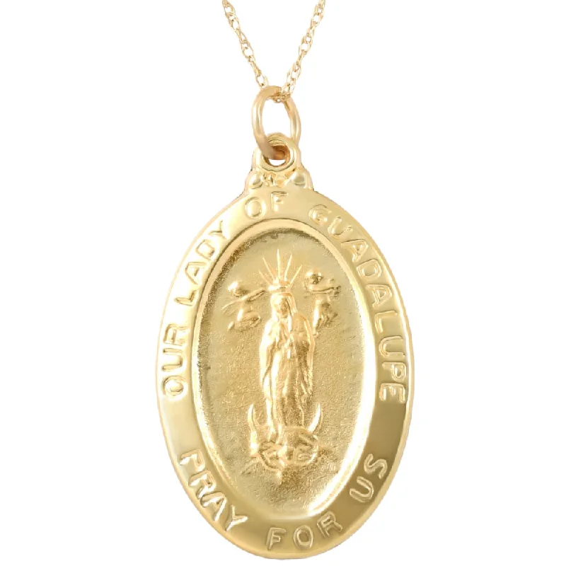 Jewelry Clearance – Final Chance To Save Big New In This Season 14k Yellow Gold Lady Of Guadalupe Medal Pendant 1" Tall 4 Grams Jewelry Clearance – Final Chance To Save Big New In This Season 14k Yellow Gold Lady Of Guadalupe Medal Pendant 1" Tall 4 Grams