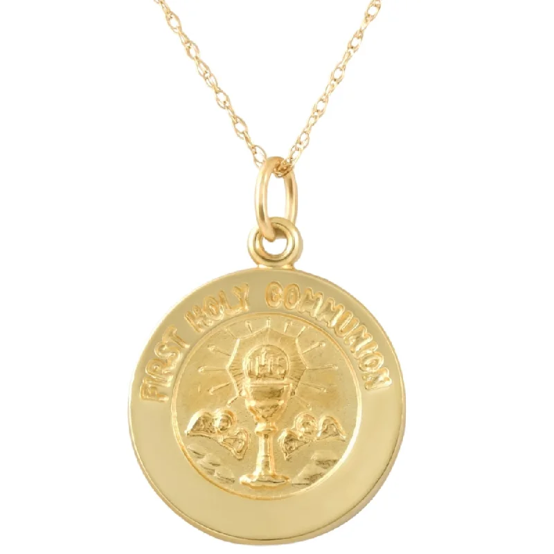 Jewelry Sale Alert – Shop Timeless Elegance Today Avant-Garde Style Promotions 14k Yellow Gold First Holy Communion Medal Pendant .5" Tall 1 Grams Jewelry Sale Alert – Shop Timeless Elegance Today Avant-Garde Style Promotions 14k Yellow Gold First Holy Communion Medal Pendant .5" Tall 1 Grams