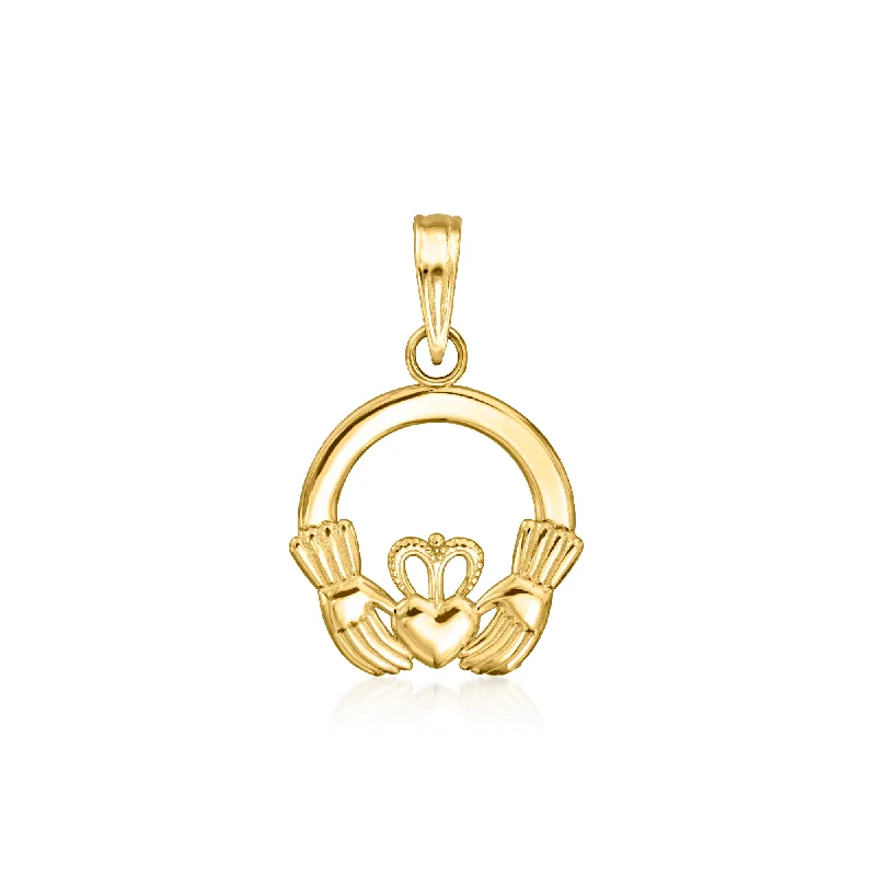 Shop Trending Jewelry With Exclusive Savings Winter Warehouse Sale Canaria 10kt Yellow Gold Claddagh Pendant Shop Trending Jewelry With Exclusive Savings Winter Warehouse Sale Canaria 10kt Yellow Gold Claddagh Pendant
