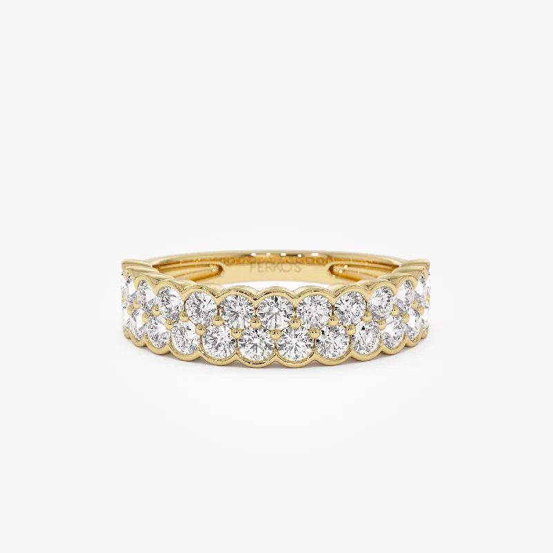 Exclusive Jewelry Bundles At Discounted Rates Chic Style Discounts 1.25 ctw 14k Double Row Half Bezel Lab Grown Diamond Ring - Sadie Exclusive Jewelry Bundles At Discounted Rates Chic Style Discounts 1.25 ctw 14k Double Row Half Bezel Lab Grown Diamond Ring - Sadie