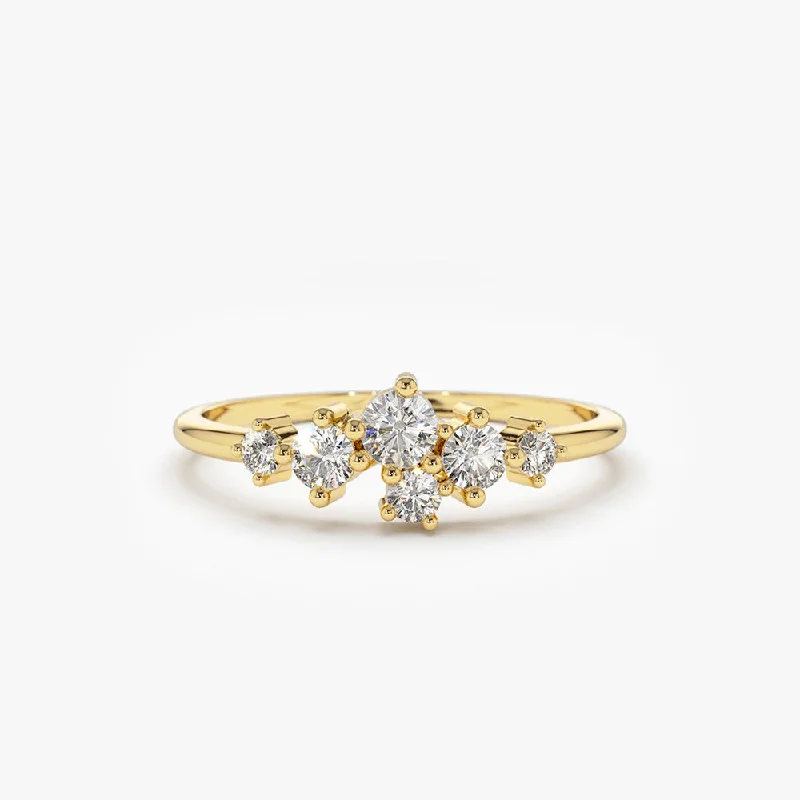 Exclusive Jewelry Discounts – Shop Now For Savings Premium Fashion 14K Large Diamond Cluster Ring