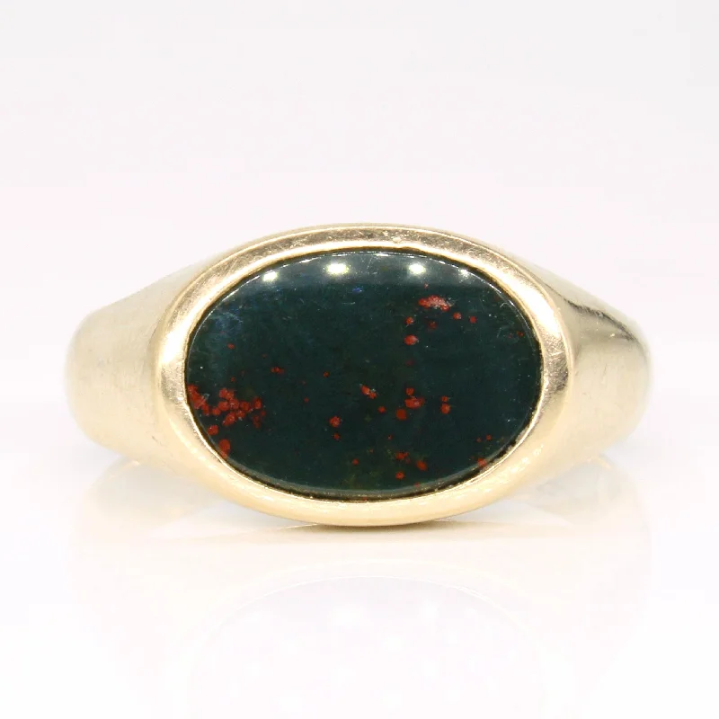 Waterproof Stainless Steel Jewelry For Lasting Beauty Blood Stone Signet Ring | 1.80ct | SZ 9.25 | Waterproof Stainless Steel Jewelry For Lasting Beauty Blood Stone Signet Ring | 1.80ct | SZ 9.25 |
