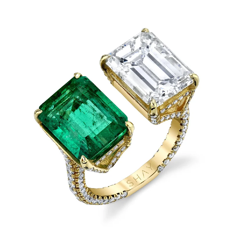 Shop Handcrafted Jewelry At Special Promotional Rates Trendy Pulse EMERALD CUT TWIN RING Shop Handcrafted Jewelry At Special Promotional Rates Trendy Pulse EMERALD CUT TWIN RING