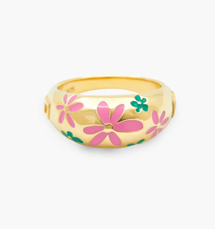 Get Your Favorite Jewelry At The Best Price Exclusive Sale Flower Ring - Pink