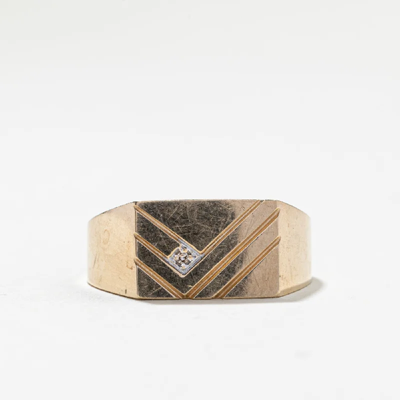 Limited-Time Offer On Elegant Jewelry Pieces Minimalist Fashion Sale Solitaire Diamond Signet Ring | 0.01ct | SZ 10.5 | Limited-Time Offer On Elegant Jewelry Pieces Minimalist Fashion Sale Solitaire Diamond Signet Ring | 0.01ct | SZ 10.5 |