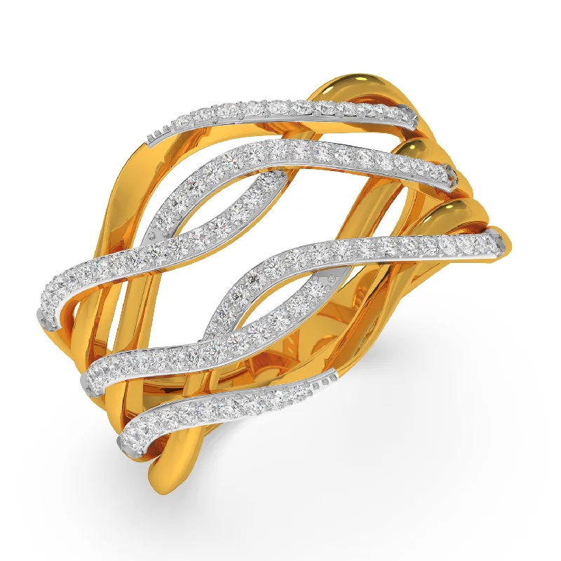 Flash Sale On Exquisite Jewelry – Don't Miss Out Luxury Fashion Wave Ring Fancy Broad