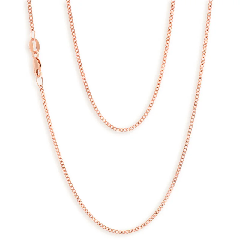 Seasonal Jewelry Clearance – Best Styles At The Lowest Prices Luxury Fashion 9ct Rose Solid Gold Diamond Cut 45cm 40 Gauge Curb Chain