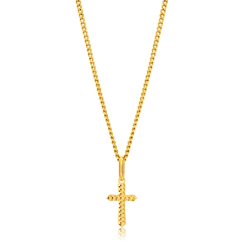 Jewelry Clearance – Final Chance To Save Big Spring Fashion 9ct Yellow Gold Plain & Diamond Cut 11mm Cross Pendant Jewelry Clearance – Final Chance To Save Big Spring Fashion 9ct Yellow Gold Plain & Diamond Cut 11mm Cross Pendant