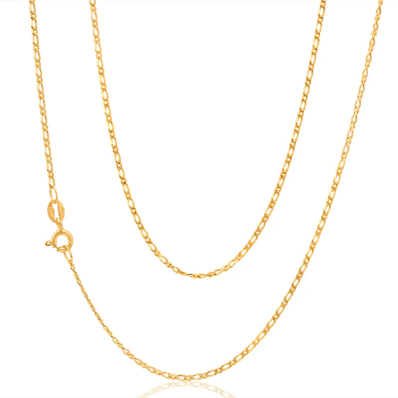 Final Call For Exquisite Jewelry At Reduced Rates Bold Style Discounts 9ct Yellow Solid Gold Figaro 1:1 50cm Chain Final Call For Exquisite Jewelry At Reduced Rates Bold Style Discounts 9ct Yellow Solid Gold Figaro 1:1 50cm Chain