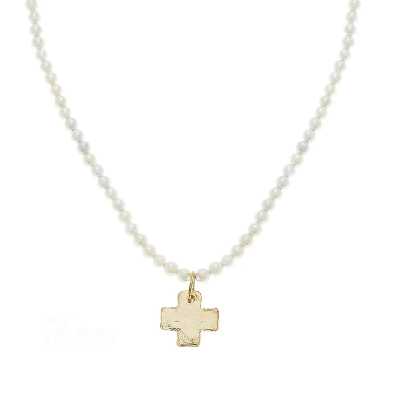 Premium Jewelry, Premium Discounts – Act Fast Vintage-Inspired Style Offers Gold Cross on Pearl Strand Premium Jewelry, Premium Discounts – Act Fast Vintage-Inspired Style Offers Gold Cross on Pearl Strand