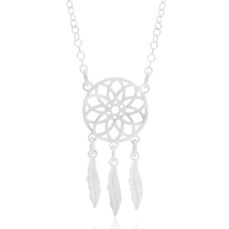 Affordable Glamour – Premium Jewelry For Less On-Trend Fashion Offers Sterling Silver Fancy Dreamcatcher Pendant With 45cm Chain Affordable Glamour – Premium Jewelry For Less On-Trend Fashion Offers Sterling Silver Fancy Dreamcatcher Pendant With 45cm Chain