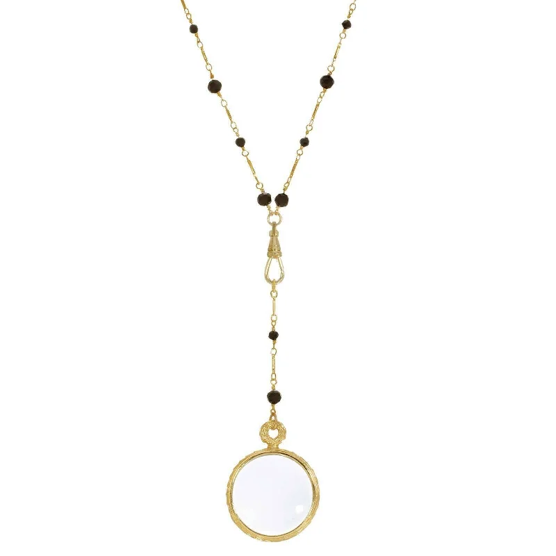 Best-Selling Jewelry Now Available At Special Deals 1928 Jewelry Black Bead Magnifying Glass Drop Necklace 24" - Magnification Power: 1-2X Best-Selling Jewelry Now Available At Special Deals 1928 Jewelry Black Bead Magnifying Glass Drop Necklace 24" - Magnification Power: 1-2X