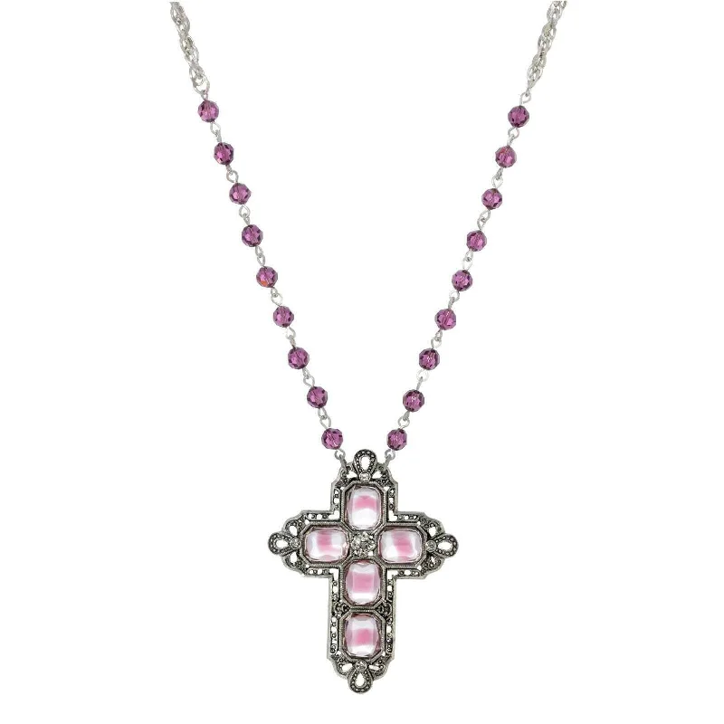 Luxury Jewelry Sale – Sparkle For Less 1928 Jewelry Antiqued Pewter Octagon German Glass Stones And Beaded Cross Necklace 30 Luxury Jewelry Sale – Sparkle For Less 1928 Jewelry Antiqued Pewter Octagon German Glass Stones And Beaded Cross Necklace 30