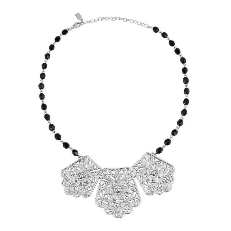 Jewelry Sale – Exclusive Styles At Lower Prices 1928 Jewelry Jet Black Glass Beaded Filigree Collar Necklace 16" + 3" Extender Jewelry Sale – Exclusive Styles At Lower Prices 1928 Jewelry Jet Black Glass Beaded Filigree Collar Necklace 16" + 3" Extender