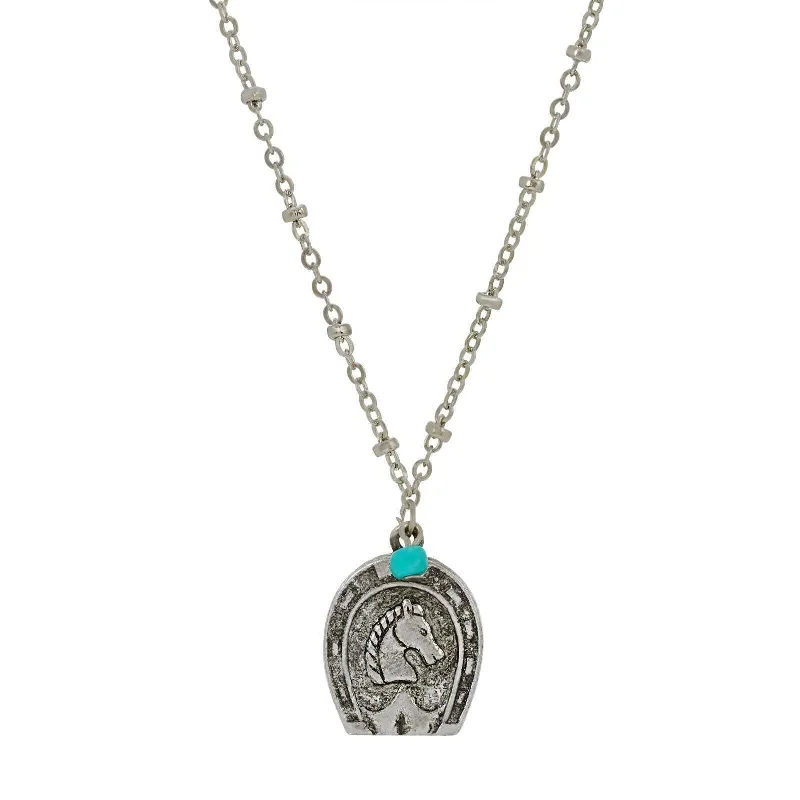 Exclusive Jewelry Bundles At Discounted Prices 1928 Jewelry Southwest Turquoise Bead Horseshoe & Horse Pendant Necklace 16" + 3" Extender Exclusive Jewelry Bundles At Discounted Prices 1928 Jewelry Southwest Turquoise Bead Horseshoe & Horse Pendant Necklace 16" + 3" Extender