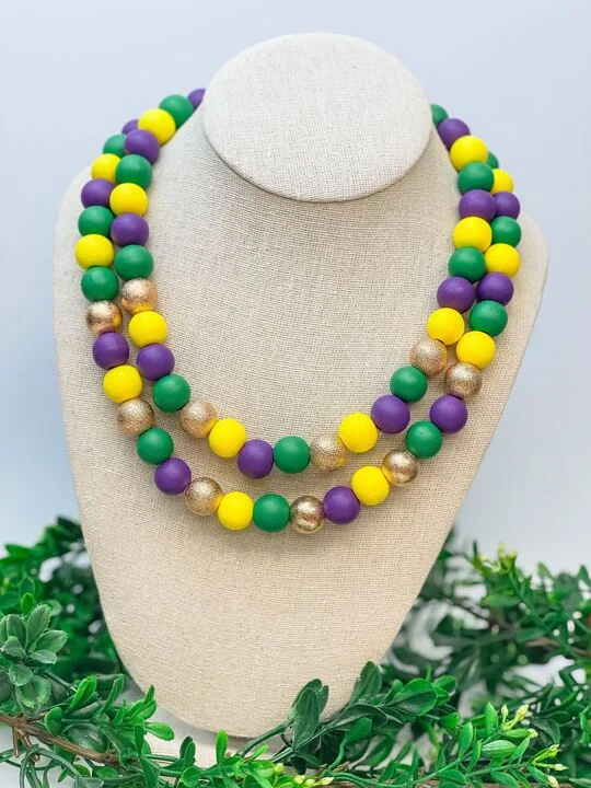 Your Dream Jewelry At Dream Prices Mardi Gras Bead Dual Strand Necklace