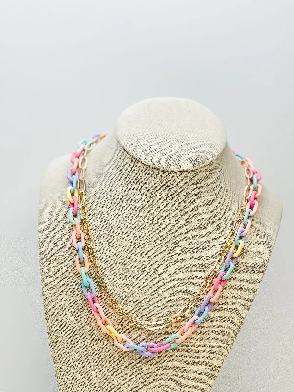 Limited-Stock Jewelry Clearance – Grab Your Favorites Now Multilayered Gold & Silicone Chain Necklace - Multi Limited-Stock Jewelry Clearance – Grab Your Favorites Now Multilayered Gold & Silicone Chain Necklace - Multi