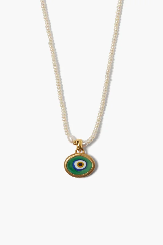 Affordable Glamour – Premium Jewelry At Special Prices Mya Evil Eye Necklace White Pearl