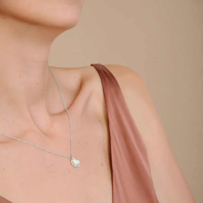 Fashion-Forward Jewelry At Incredible Prices Tiny Palette Necklace - Hammered Sterling Silver Fashion-Forward Jewelry At Incredible Prices Tiny Palette Necklace - Hammered Sterling Silver