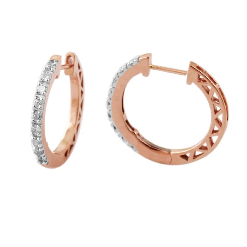 Exclusive Online Jewelry Sale – Don't Wait Style Without Limits 1/4 CTW Diamond Hoop Earrings in 10KT Rose Gold Exclusive Online Jewelry Sale – Don't Wait Style Without Limits 1/4 CTW Diamond Hoop Earrings in 10KT Rose Gold