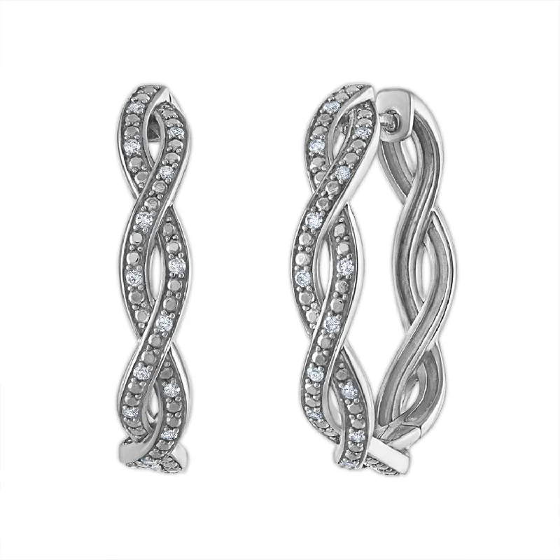 Timeless Elegance Now At Special Discounts Special Offers, Don't Miss 1/4 CTW Diamond Twist Hoop Earrings in Sterling Silver Timeless Elegance Now At Special Discounts Special Offers, Don't Miss 1/4 CTW Diamond Twist Hoop Earrings in Sterling Silver