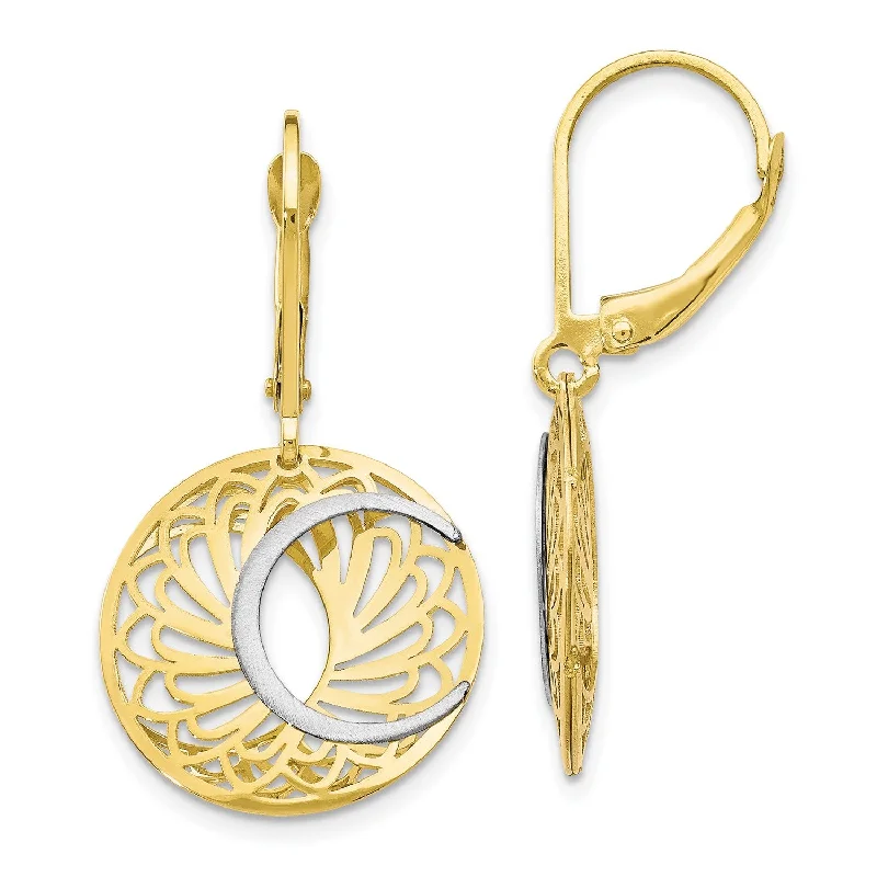 Eco-Friendly Sustainable Jewelry For Conscious Buyers Affordable Luxury Fashion 10KT White and Yellow Gold 30X15MM Leverback Drop & Dangle Earrings Eco-Friendly Sustainable Jewelry For Conscious Buyers Affordable Luxury Fashion 10KT White and Yellow Gold 30X15MM Leverback Drop & Dangle Earrings