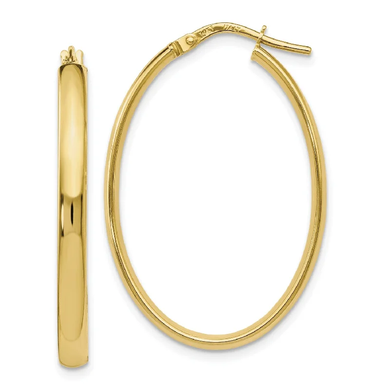 Dainty And Elegant Jewelry Now At Reduced Prices Hot Styles 10KT Yellow Gold Oval 34X23MM Hoop Earrings Dainty And Elegant Jewelry Now At Reduced Prices Hot Styles 10KT Yellow Gold Oval 34X23MM Hoop Earrings