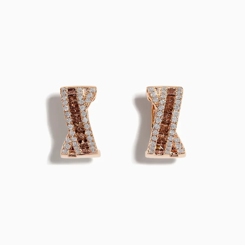 Elegant Rose Gold Jewelry For A Stylish Touch Weekend Exclusive 14K Rose Gold Espresso and White Diamond Earrings Elegant Rose Gold Jewelry For A Stylish Touch Weekend Exclusive 14K Rose Gold Espresso and White Diamond Earrings