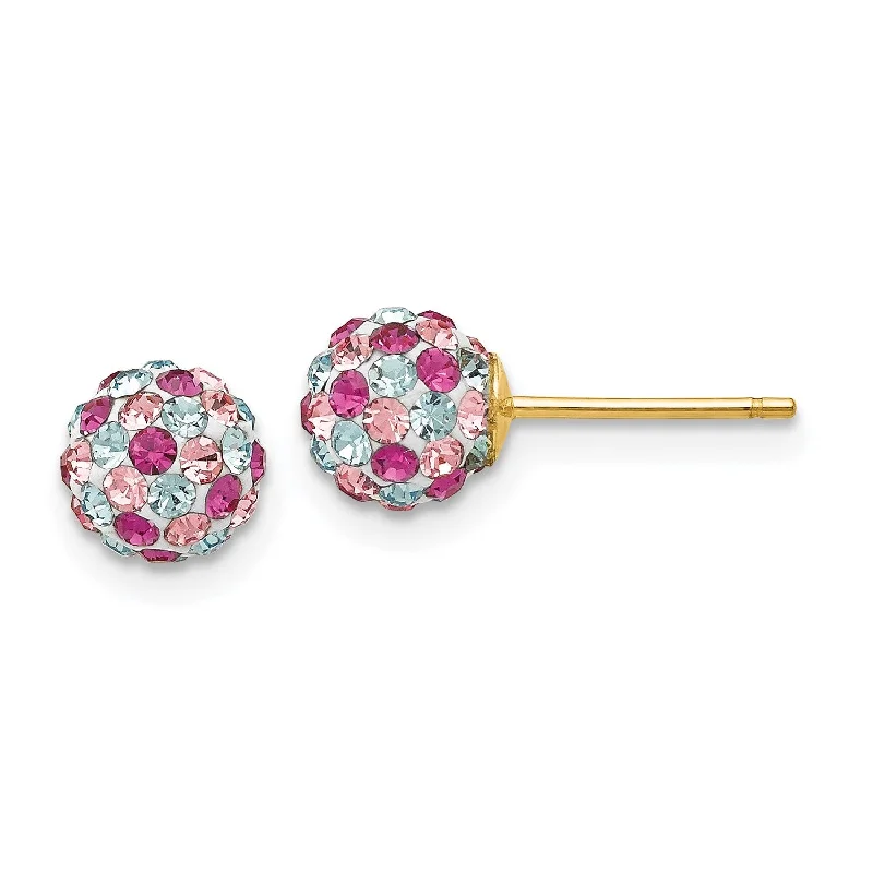 Timeless Elegance At Unbelievable Discounts Limited Stock 14KT Yellow Gold Crystal 6MM Ball Stud Earrings Timeless Elegance At Unbelievable Discounts Limited Stock 14KT Yellow Gold Crystal 6MM Ball Stud Earrings