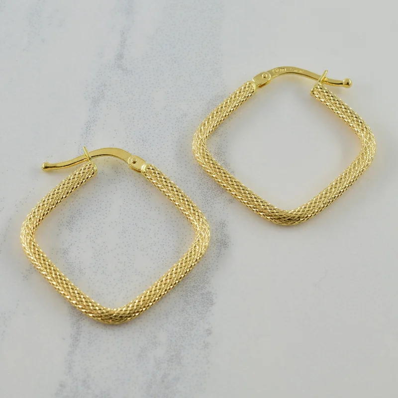 Shine In Style – Shop Jewelry Discounts Today 18k Yellow Gold Square Hoop Earrings