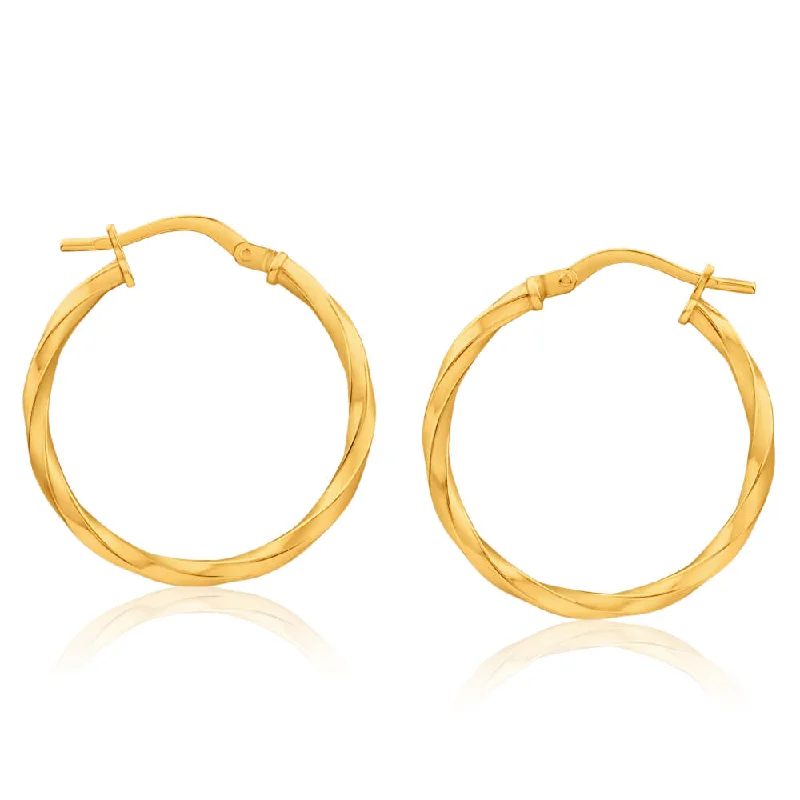 Stunning Jewelry Pieces At The Lowest Prices Ever Limited-Time Offer 9ct Yellow Gold Silver Filled 20mm Hoop Earrings with twist pattern Stunning Jewelry Pieces At The Lowest Prices Ever Limited-Time Offer 9ct Yellow Gold Silver Filled 20mm Hoop Earrings with twist pattern