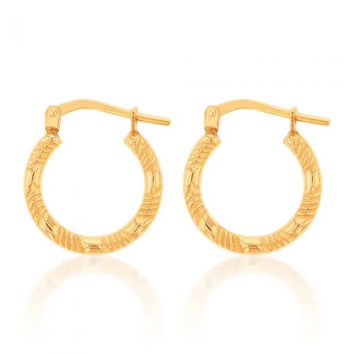 Your Perfect Accessory Now At The Best Price Trendy Styles 9ct Yellow Gold Silver Filled Fancy Hoop Earrings Your Perfect Accessory Now At The Best Price Trendy Styles 9ct Yellow Gold Silver Filled Fancy Hoop Earrings
