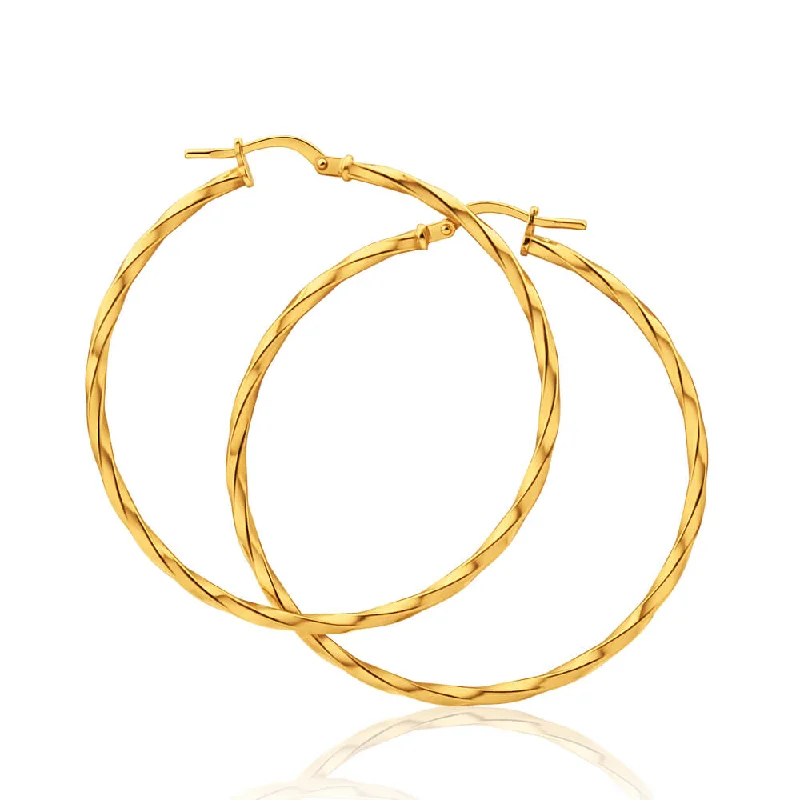 Premium Jewelry Now Available At Special Discounts Casual Yet Chic Sales 9ct Yellow Gold Silver Filled Twist 40mm Hoop Earrings Premium Jewelry Now Available At Special Discounts Casual Yet Chic Sales 9ct Yellow Gold Silver Filled Twist 40mm Hoop Earrings