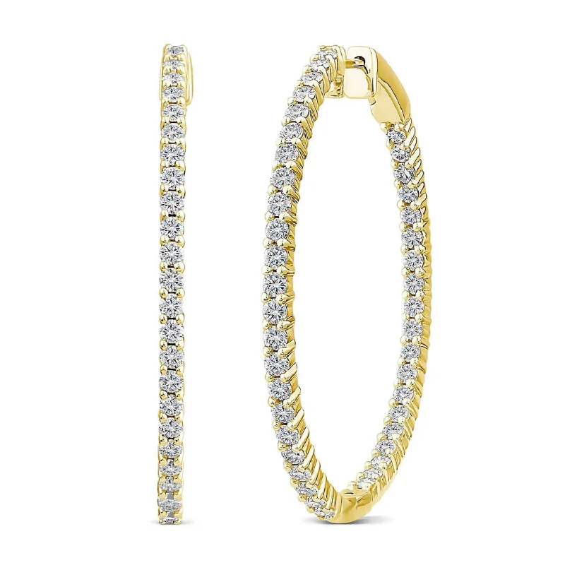Shop Signature Jewelry Styles At Exclusive Prices Must Haves EcoLove 2 CTW Diamond In & Out Hoop Oval Shape Earrings in 14KT Yellow Gold Shop Signature Jewelry Styles At Exclusive Prices Must Haves EcoLove 2 CTW Diamond In & Out Hoop Oval Shape Earrings in 14KT Yellow Gold