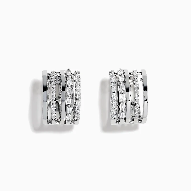 Jewelry Clearance Sale – Final Reductions Timeless Style Promotions Classique 14k White Gold 1/2" Diamond Hoop Earrings 0.47 TCW Jewelry Clearance Sale – Final Reductions Timeless Style Promotions Classique 14k White Gold 1/2" Diamond Hoop Earrings 0.47 TCW
