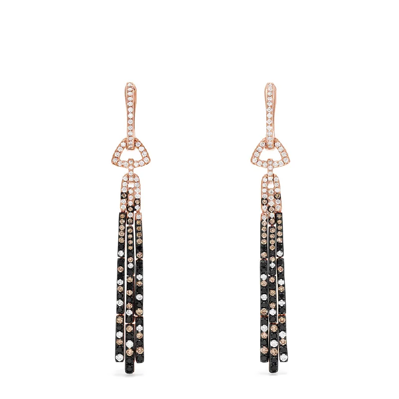 Final Call For Exquisite Jewelry At Reduced Rates Season Sale Confetti 14K Gold Black, Espresso & White Diamond Earrings, 1.51 TCW Final Call For Exquisite Jewelry At Reduced Rates Season Sale Confetti 14K Gold Black, Espresso & White Diamond Earrings, 1.51 TCW