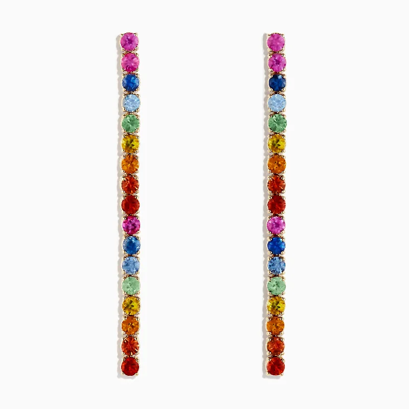 Adjustable Charm Bracelets For A Perfect Fit Chic And Edgy Watercolors 14K Yellow Gold Multi Sapphire Earrings Adjustable Charm Bracelets For A Perfect Fit Chic And Edgy Watercolors 14K Yellow Gold Multi Sapphire Earrings