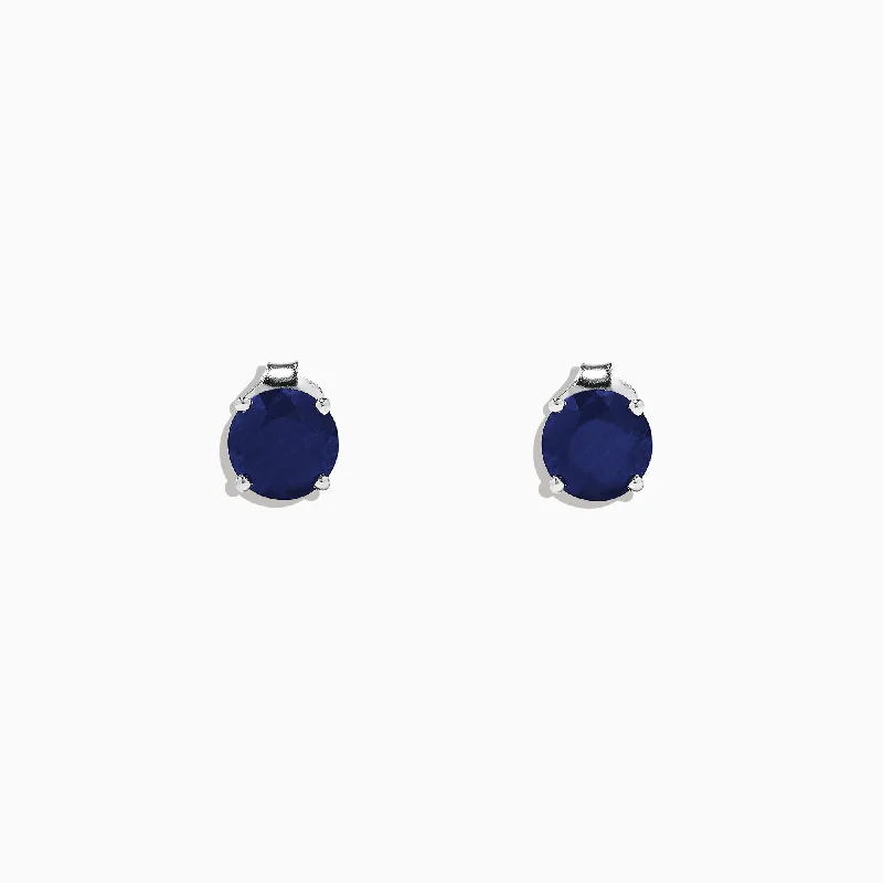 Limited Stock On Premium Jewelry At Low Prices Limited Time Deal Royale Bleu 14K White Gold Sapphire Stud Earrings, 2.00 TCW Limited Stock On Premium Jewelry At Low Prices Limited Time Deal Royale Bleu 14K White Gold Sapphire Stud Earrings, 2.00 TCW