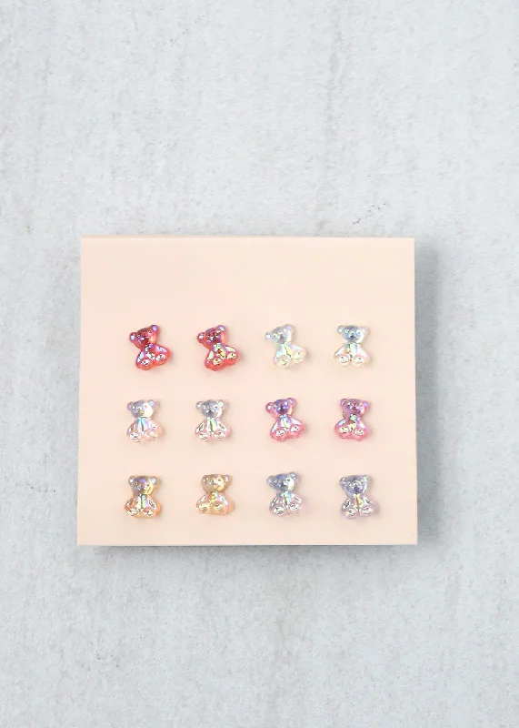 Jewelry Clearance Event – Stock Up Before It's Over Iridescent Teddy Bear Earrings