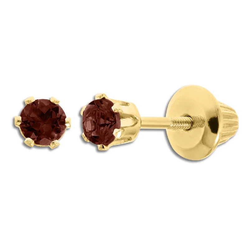 Waterproof Stainless Steel Jewelry For Lasting Beauty Summer Deals Kiddie Kraft 14KT Yellow Gold Round Garnet Childrens Birthstone Stud Earrings Waterproof Stainless Steel Jewelry For Lasting Beauty Summer Deals Kiddie Kraft 14KT Yellow Gold Round Garnet Childrens Birthstone Stud Earrings