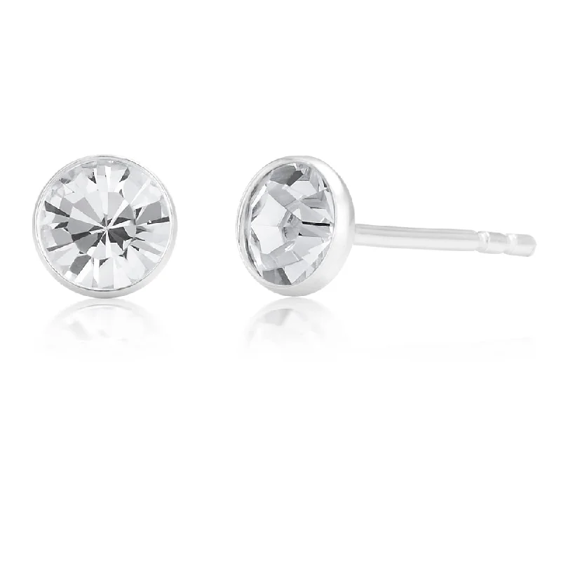 Buy More, Save More On Stunning Jewelry Pieces Fashion Essentials Sterling Silver 5mm White Zirconia Bezel Studs Buy More, Save More On Stunning Jewelry Pieces Fashion Essentials Sterling Silver 5mm White Zirconia Bezel Studs
