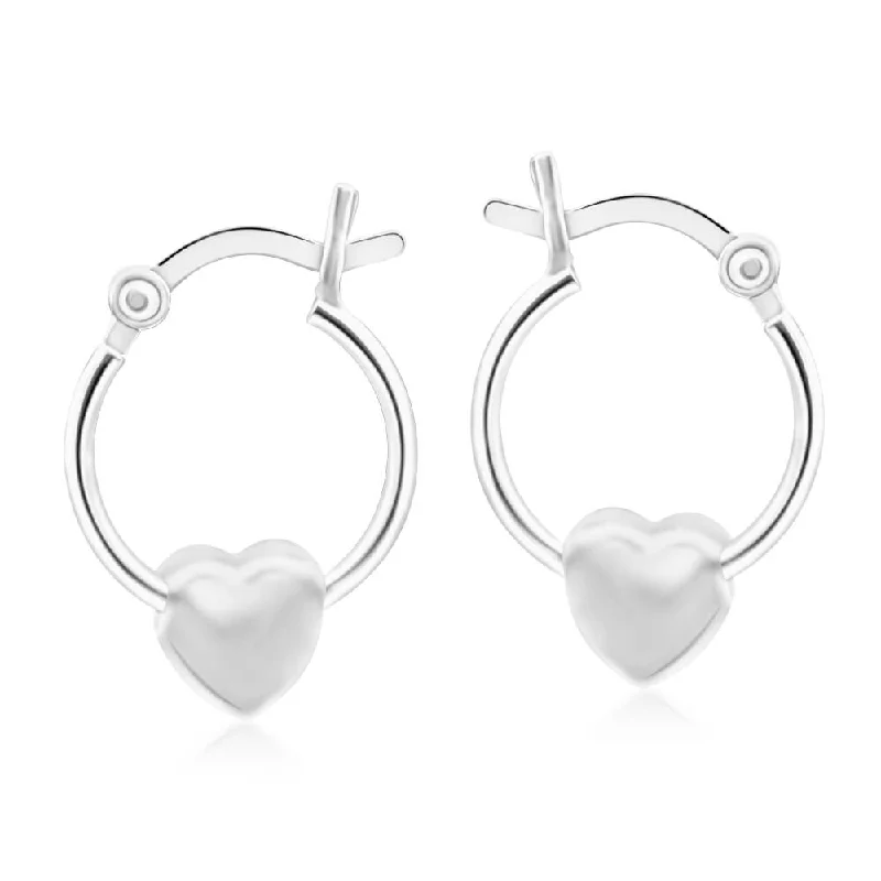 Best Jewelry Deals – Premium Quality At Exclusive Discounts End Of Season Sale Sterling Silver Floating Heart Hoop Earrings