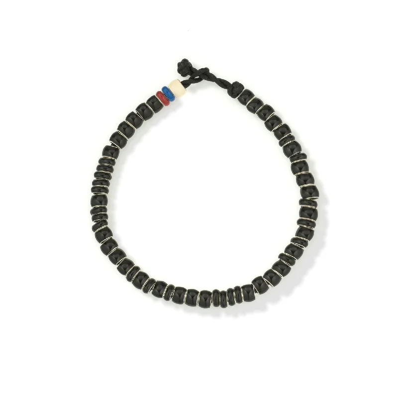Special Jewelry Deals – Upgrade Your Collection Bead Party Men's Black Enamel Bracelet
