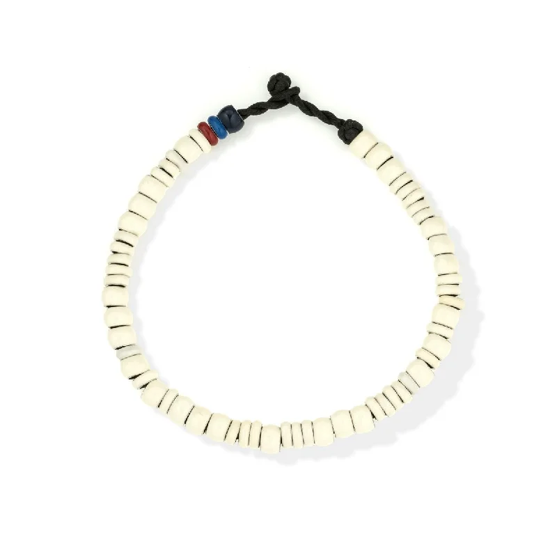 Elegant Jewelry Pieces At Unbelievable Prices Bead Party Men's White Enamel Bracelet