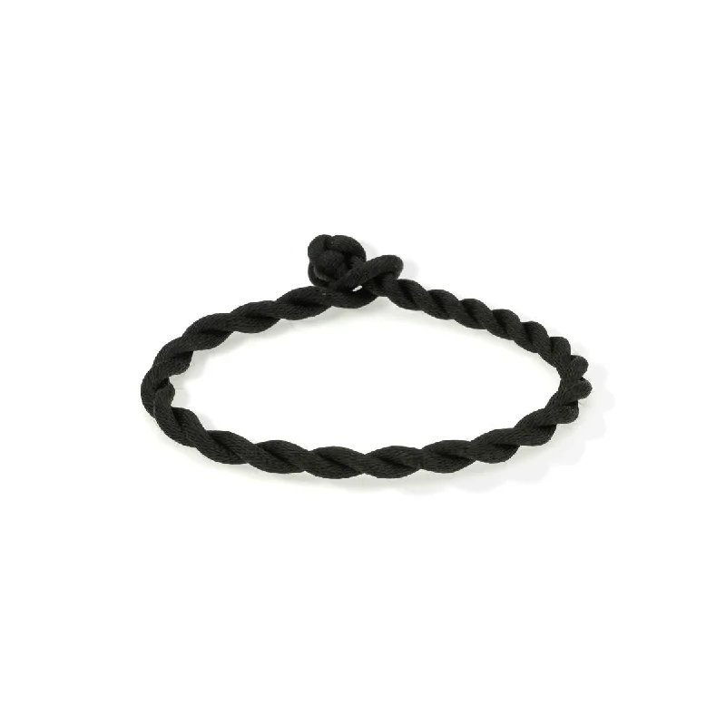 Sparkle More For Less – Jewelry Sale Happening Now Chunky Twisted Black Satin Cord Bracelet