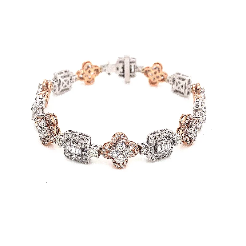 Get Your Favorite Jewelry At The Best Price Bid Farewell To The Old Season Two-Tone Diamond Bracelet