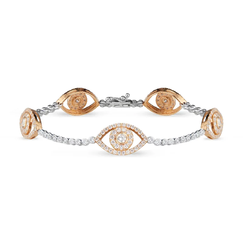 Unmissable Jewelry Sale – Shop Before It's Too Late Diamond Bracelet with Evil Eye Stations Unmissable Jewelry Sale – Shop Before It's Too Late Diamond Bracelet with Evil Eye Stations