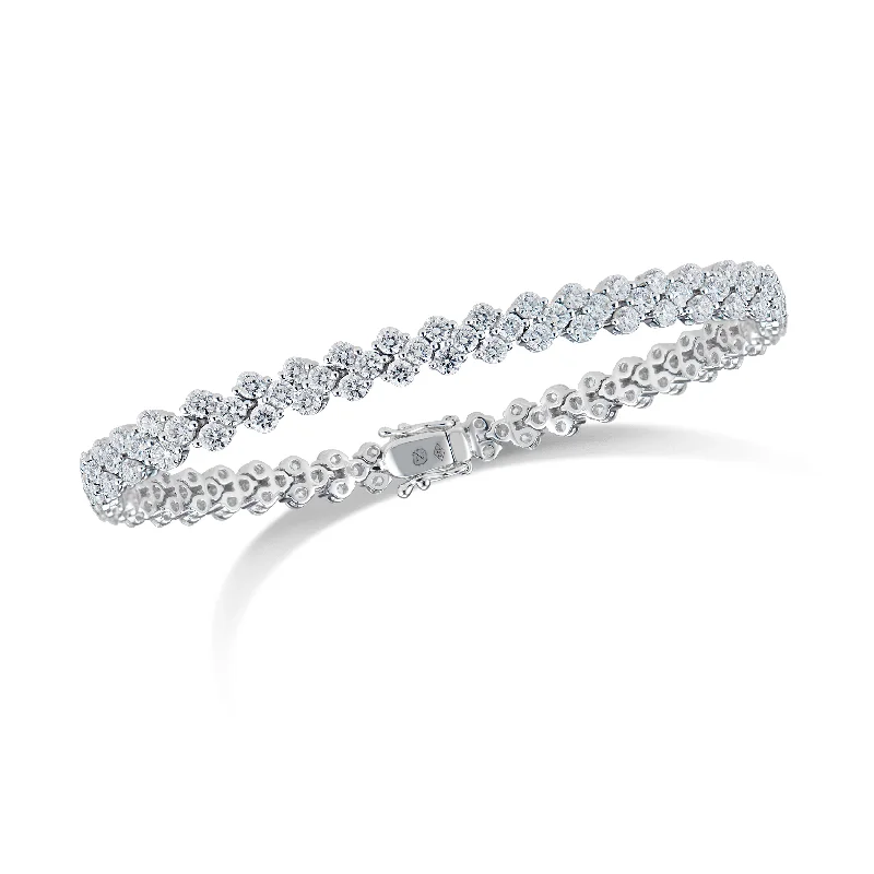 Stunning Jewelry At A Fraction Of The Price Diamond Quatrefoil Tennis Bracelet