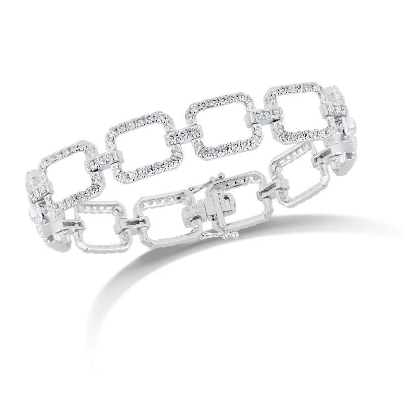 Exclusive Jewelry Sale Event – Shop Now Diamond Rectangle Link Bracelet